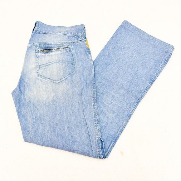 Armani Jeans Faded Flare Denim Jeans Eco Wash Size 29 - Picture 12 of 12